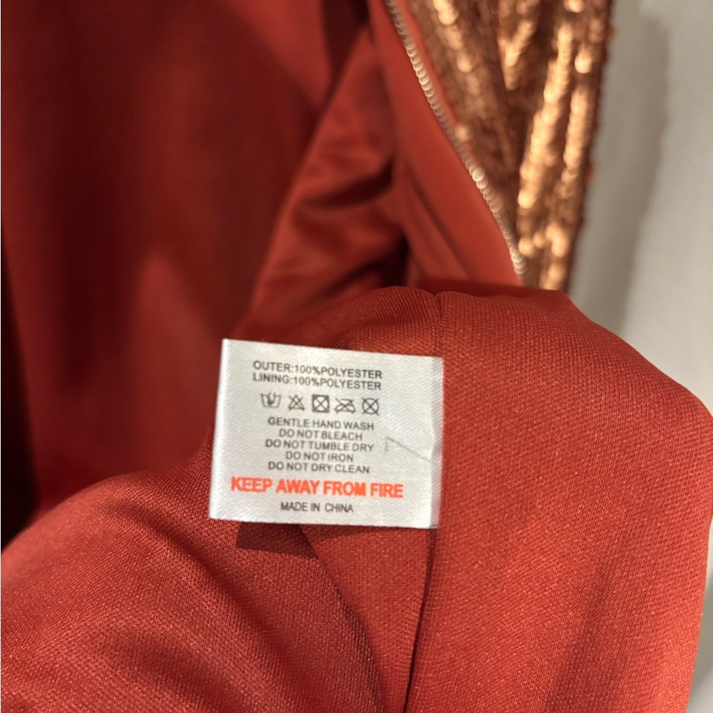 Copper Sequin Bomber Jacket, Size 10, by PrettyLittleThing - Picture 5 of 6